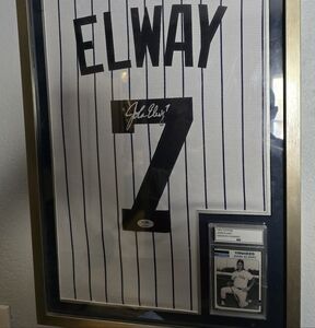 John Elway Yankees Jersey Autograph